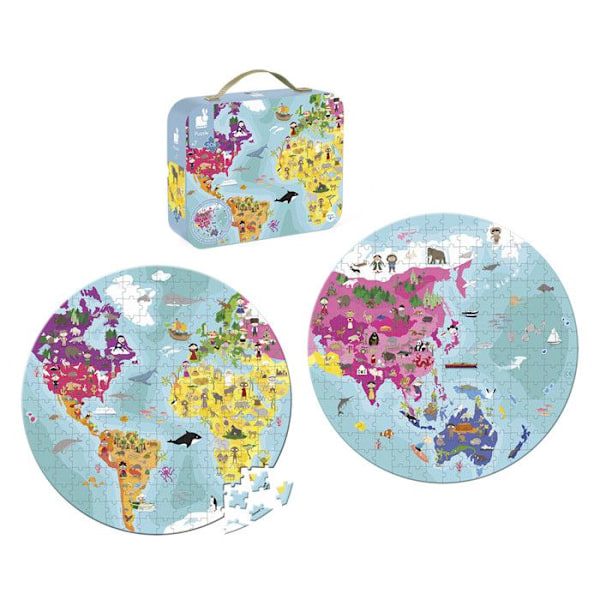 Janod - Blue Planet Puzzle 208 st - JURATOYS Flerfärgad