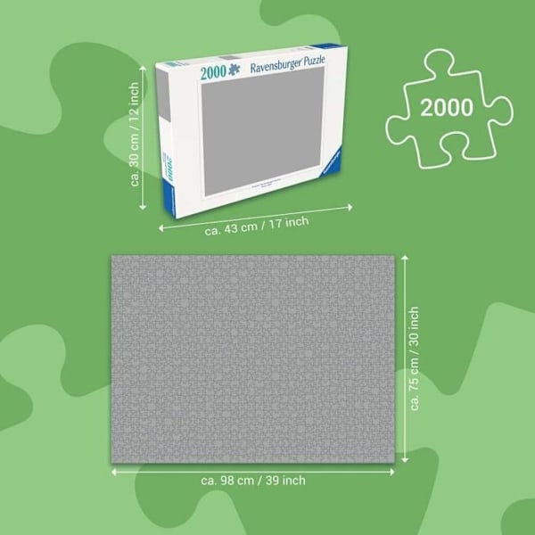 Ravensburger - Pokémonin valopuzzlet 2000 kpl Vit
