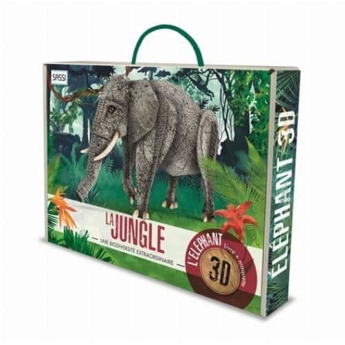 3D-modell - Djungeln - Elefant - Barn - Blandat - 1 st - Att montera själv