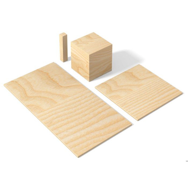 Byggklossar - Just Blocks - Medium Pack Just Blocks - 166 delar - Naturligt trä - FSC-certifierat Beige