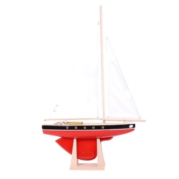 Miniatyr marin segelbåt Le Tirot röd 40cm - Maison Tirot