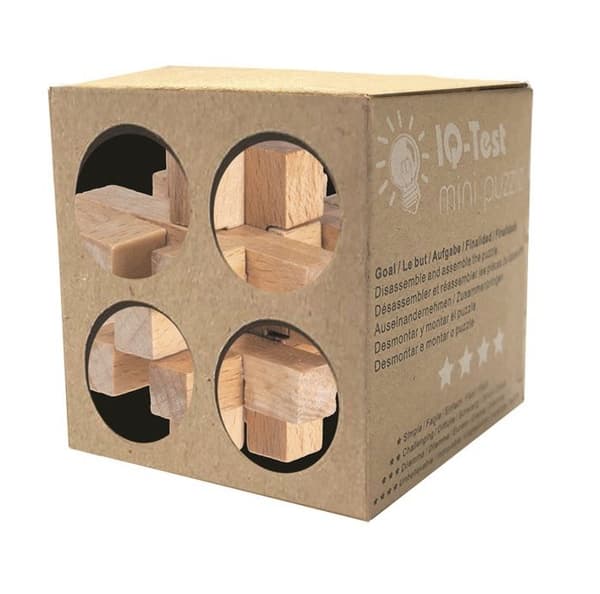 Fridolin - Mini puuhapeli puusta Neljästä viiteen Beige