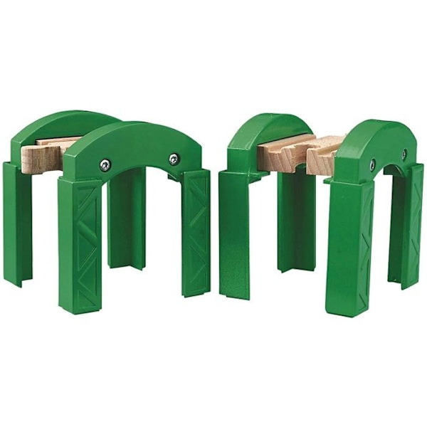 BRIO World - 33253 - Stapelbara brostöd - Tillbehör för tågkrets i trä Röd