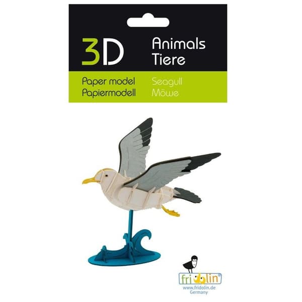 Fridolin - 3D-malli paperikyyhkystä Vit