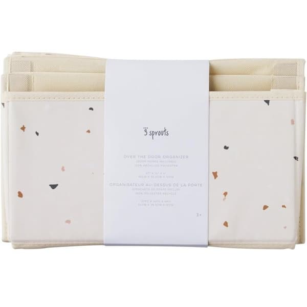 3 Sprouts - Väggförvaring terrazzo crème - ELEMENTS FOR KIDS Vit