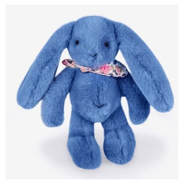 Doudou och Kompani - Kramdjur Kanin Fleurette blå 25 cm Blå