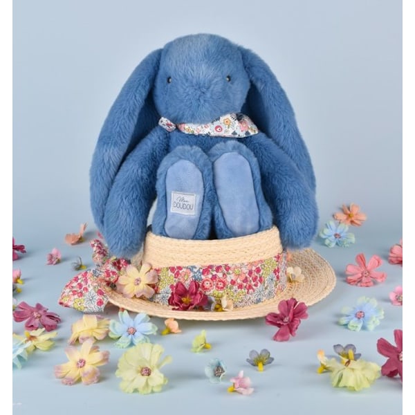 Doudou et Compagnie - Sininen 25 cm Kukka Pupupehmolelu Blå