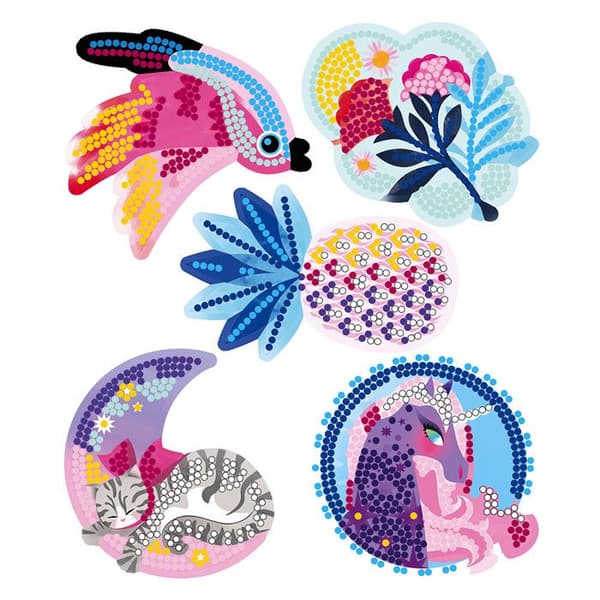 Pixel Art Creative Kit Rhinestones Pretty Decorations - JANOD - Barn 7 år - Rosa Ros