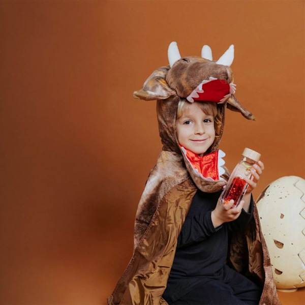 Magisk flytande T-Rex sensorisk flaska - PETIT BOUM Röd