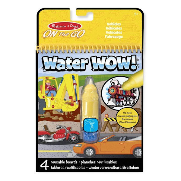 Melissa & Doug - Water Wow! Ajoneuvot Röd
