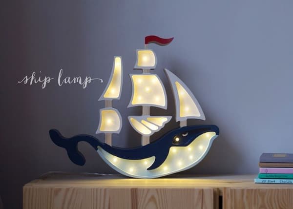 Little Lights - Natlampe Skib blå navy Blå
