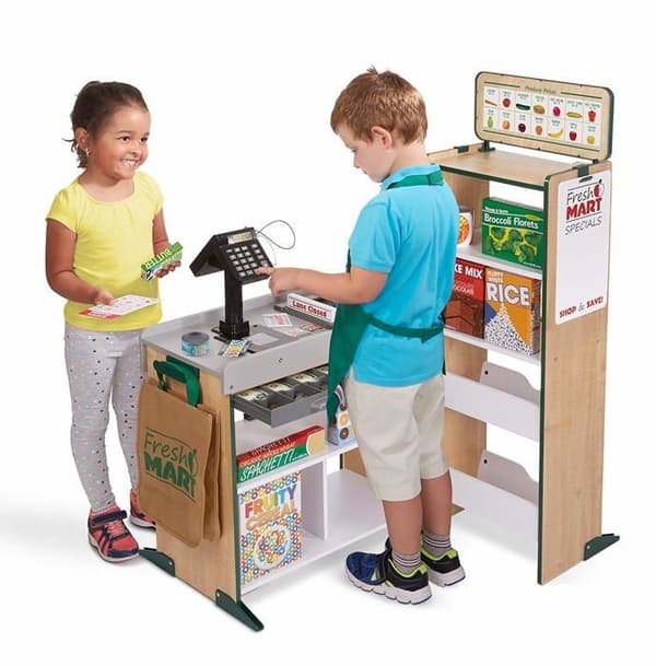 Melissa & Doug - Tuoremarkkinat Épicerie Marchande Grå
