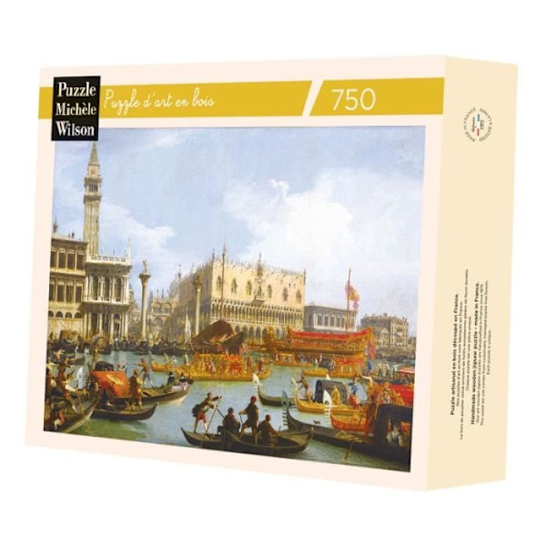 Michèle Wilson träpussel - The Return of Bucentaur av Canaletto - 750 bitar Beige