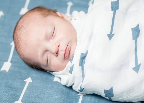 Muslin swaddle - Blue Arrows - Förpackning om 2 - 100x100 cm - 100% bomull Blå