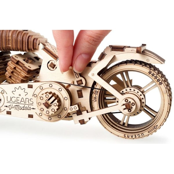 UGears - Bike VM-02 - 189-bitars plywoodpussel för 14-årig pojke Beige