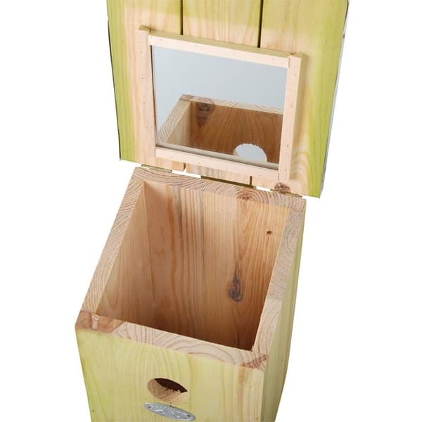 Fuglehuse med spejl Esschert Design NKY Vit