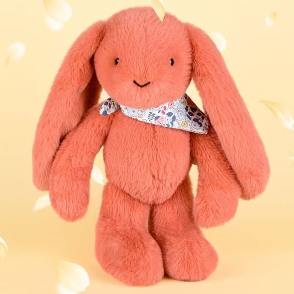Lapin Fleurette - Terrakotta 35 cm - DOUDOU ET COMPAGNIE - PEHMOSET/Doudous - Vaaleanpunainen - Polyesteri Apelsin