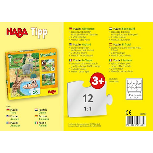 Haba pussel Orchard junior kartong 2 x 24 bitar