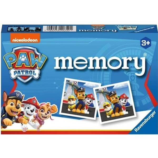 'Paw Patrol Memory®, Klassiskt utbildningsspel, Minnesspel, Ravensburger, Från 3 år'