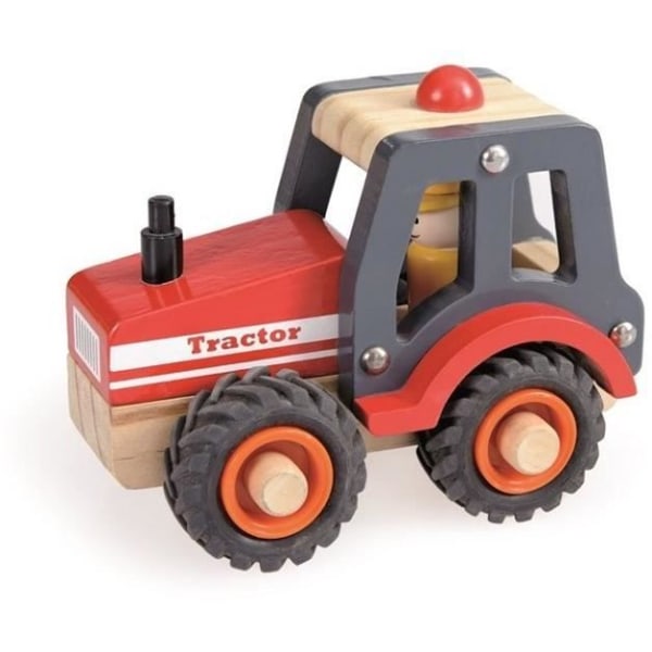 Egmont Toys trätraktor - Modell 13x7x10 cm - För barn från 2 år och uppåt