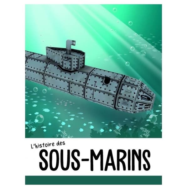 Coffret bog og model - Sassi - U-båden 3D - Grå - Barn - Unisex Grå