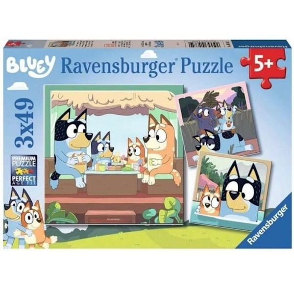 3x49 bitars pussel The Adventures of Bluey - Ravensburger - KUL OCH LÄRANDE - Från 5 år Flerfärgad