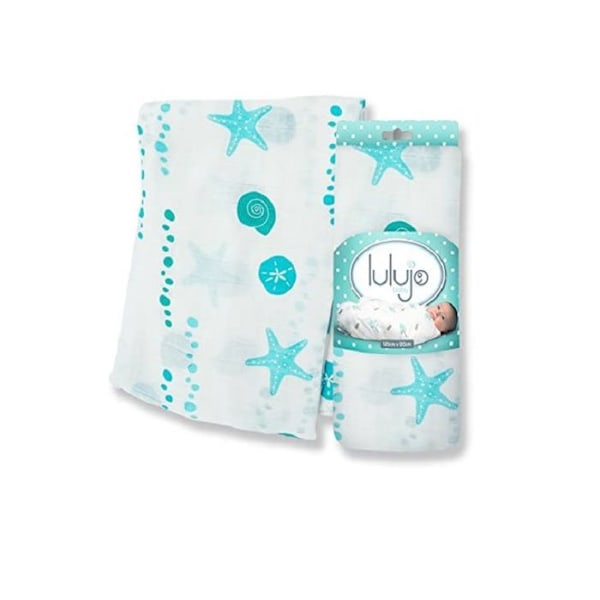 Lulujo - Bambu swaddle - Seaside - ELEMENT FÖR BARN Vit