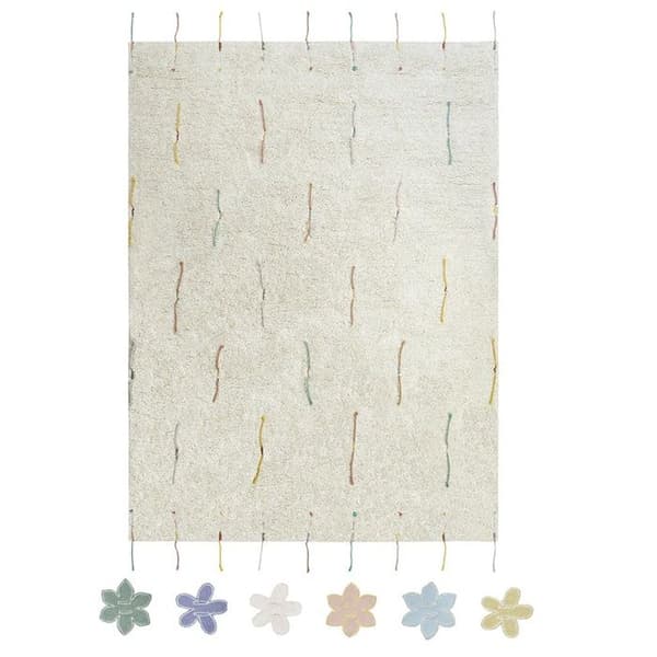 Legemåtte - LORENA CANALS - Vildblomster - Vaskbar - Bomuld - 120 x 160 cm Beige