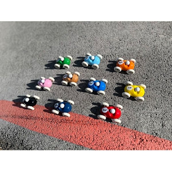 Mini roadster i trä - Vilac - Grön - 7 cm - Lek för barn - Tillverkad i Frankrike Grön