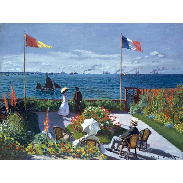 PMW - 650 bitars träpussel MONET TERRASSE PÅ SAINTE ADRESSE - Flerfärgad Flerfärgad