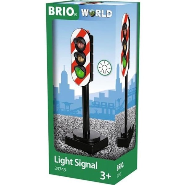 Brio World Lighted Traffic Lighted - Tillbehör för tågbana och bil i trä - Ravensburger - Unisex från 3 år - 33743 Blå