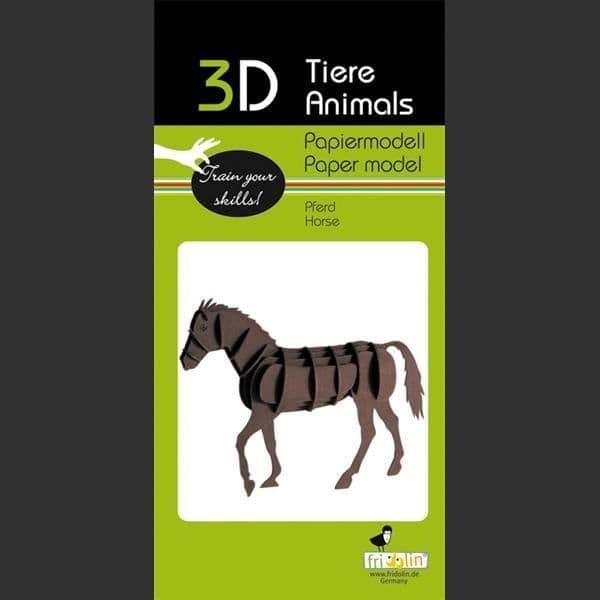 3D papirmodel FRIDOLIN - Hest brun