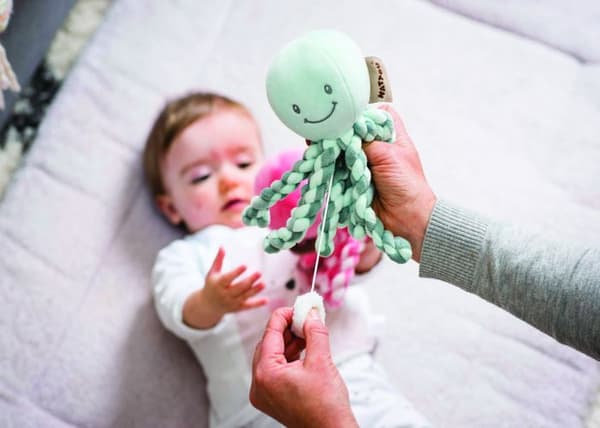 NATTOU Doudou musiikkikirppu Lapidou - 100% polyesteri - Minttu vihreä ja harmaa Grå