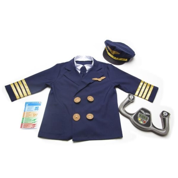 Pilotdräkt - MELISSA &amp; DOUG - Kontrollspak - Jacka med bröstskydd - Blå