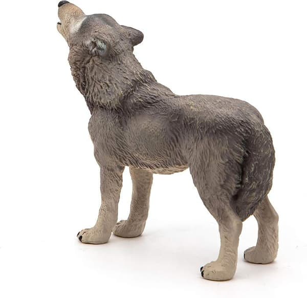 Figur Lufsande Varg Grå, beige och svart