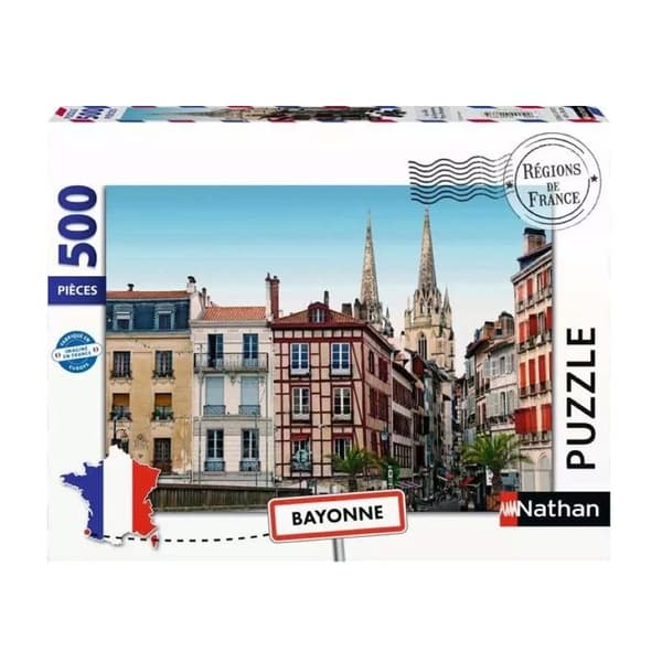 Nathan - Puzzle Byen Bayonne 500 dele - RAVENSBURGER Vit