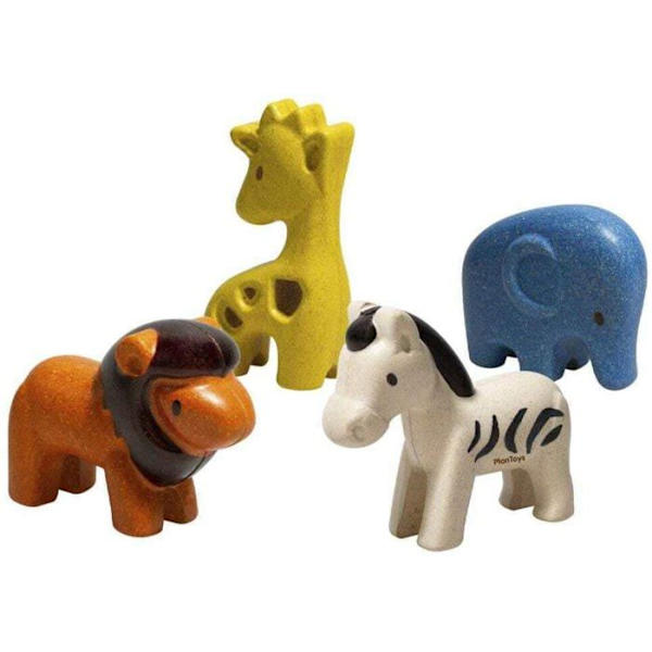 Puiset lelut - PLAN TOYS - Villieläinten setti - Yhdistetty - Monivärinen - Alkaen 12 kuukautta Flerfärgad
