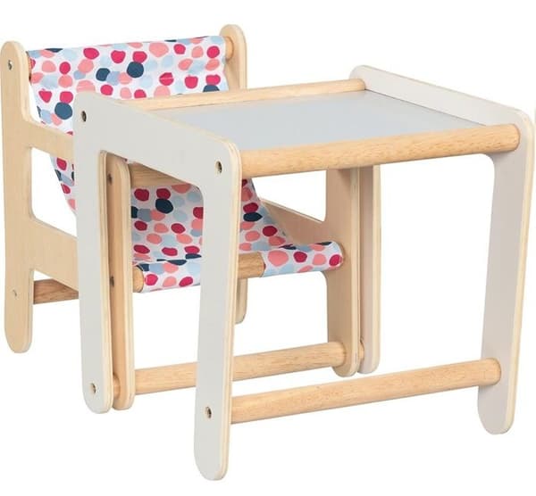 HØJSTOL MED BORD Beige
