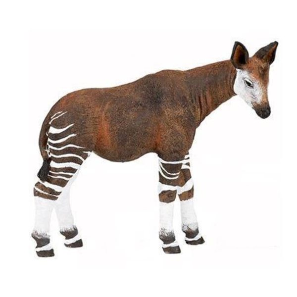 Leksak - PAPO - Okapi - Brun och vit - För pojkar från 3 år och uppåt Brunt och vitt