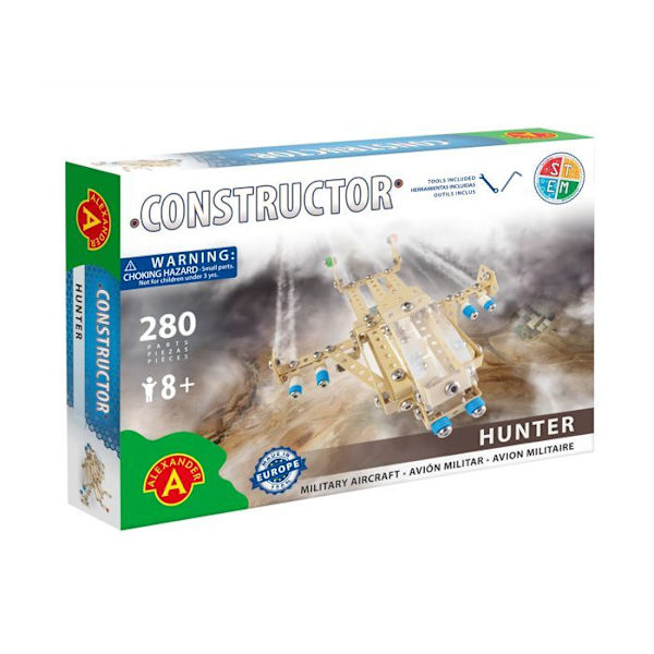 Alexander Toys - Constructor Hunter - Militärflygplan Grå
