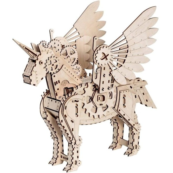 Mr. PlayWood Unicorn Modellkitt i Trä 156 delar