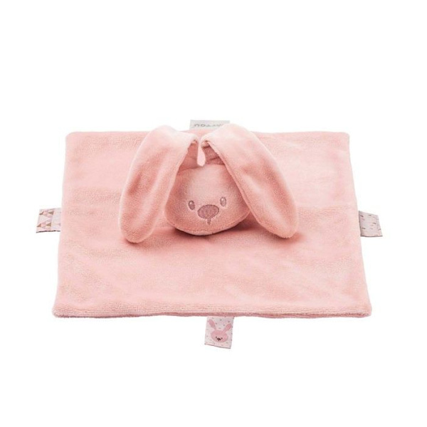 NATTOU Doudou Lapidou - Kierrätettyä kangasta GRS - Vaaleanpunainen Rosa