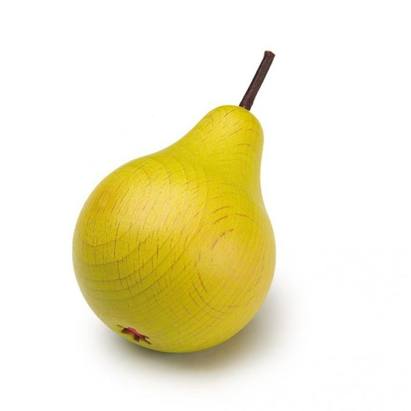 Träleksak - ERZI - Grönt päron - Blandat - 4,2cm x 6,7cm Gul