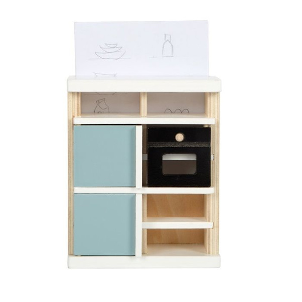 Dockhusmöbler - Liten fotsällskap - Kök - 11 stycken - Beige - Att montera själv Beige