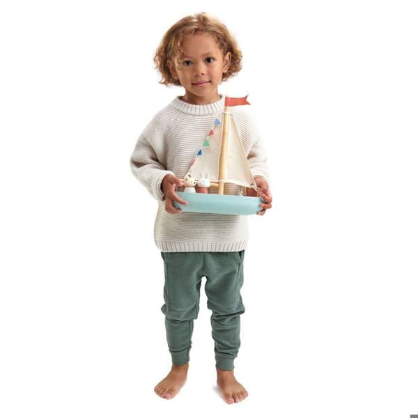 Tender Leaf Toys - Sejlbåd - DAM Blå