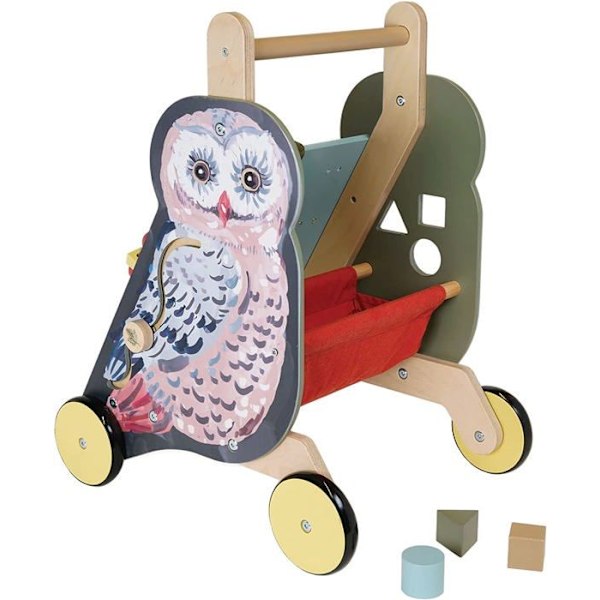 Manhattan Toy - Owl Push Activity Cart Grön