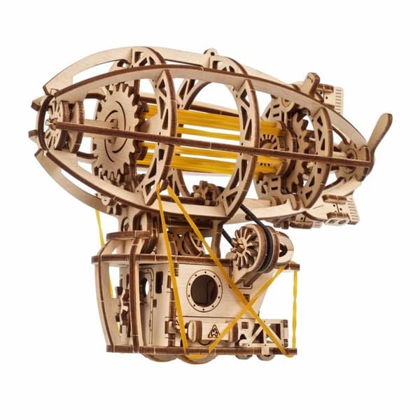 Steampunk Luftskib - Ugears - 3D puslespil i træ beige