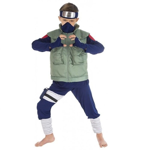 Naruto Kakashi kostym för pojkar - Naruto licens - Flerfärgad Flerfärgad 11-12 år gammal