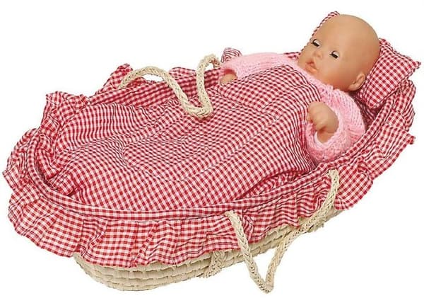 Kuffert til dukker op til 52 cm Beige | Röd