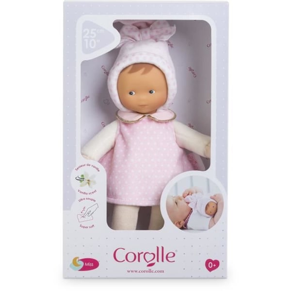 Täcke - COROLLE - Miss Rêves d'Étoiles - 25 cm - vaniljdoft - från födseln Rosa